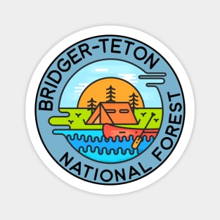 Bridger Teton National Forest Wyoming Camping Canoe Sticker